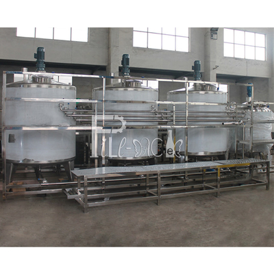 Nước giải khát Trà 3000L / H Hệ thống thiết bị pha chế nước trái cây Hệ thống nhà máy pha trộn hương vị vải