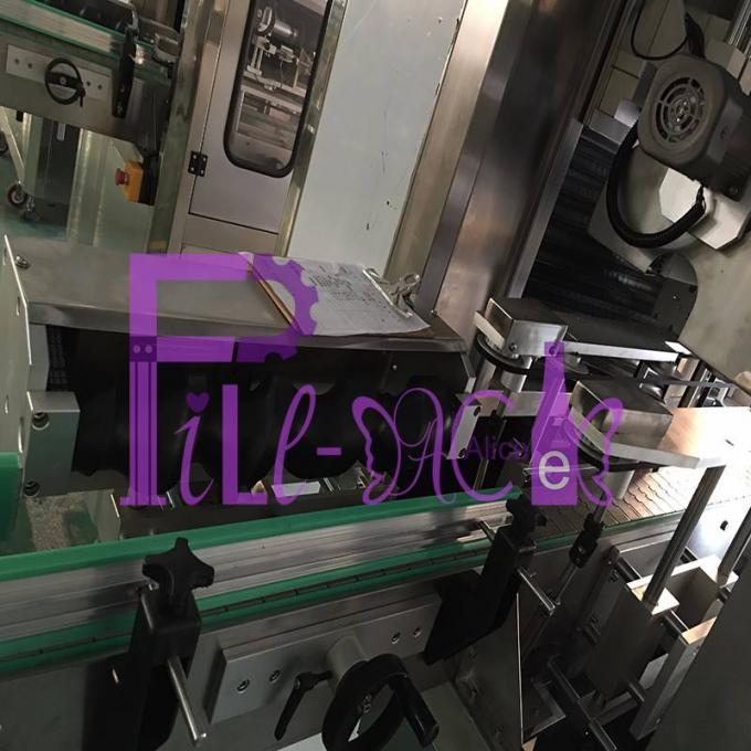 Máy dán nhãn chai thú cưng 1L Máy áp dụng tay áo động cơ Panasonic 400BPM 4