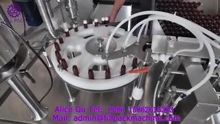 2231 J2 Máy kết hợp chiết rót 4 đầu quay và đóng nắp 1 đầu chai nhỏ