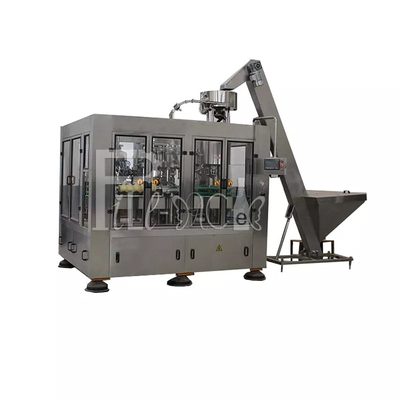Máy chiết rót nóng tự động 5000BPH Monoblock Thiết bị máy chiết rót và đóng nắp chai nhựa trái cây