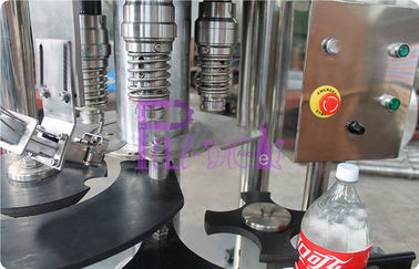 Thép không rỉ ga Uống Filling Machine, CSD Chai Máy tự động vặn nắp chai