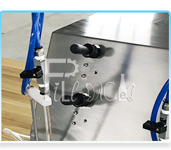 2 đầu có thể làm đầy Thiết bị máy có ga Bán tự động 330ML 90mm