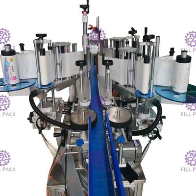 Máy dán nhãn chai phẳng hình vuông tự động Nhãn dán keo hai mặt có hình dạng đặc biệt