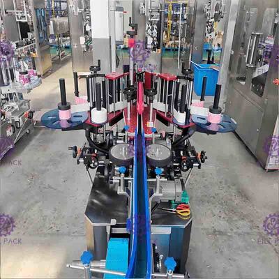 Máy dán nhãn chai phẳng hình vuông tự động Nhãn dán keo hai mặt có hình dạng đặc biệt