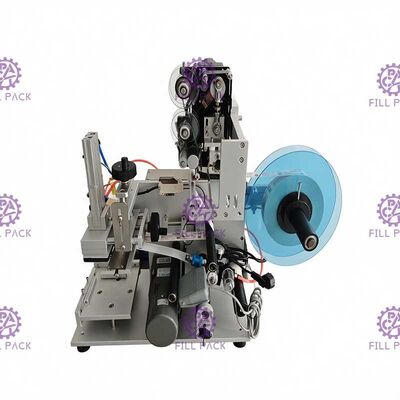 Máy dán nhãn dán nhãn dán chai 1800BPH bán tự động cho chai vuông 3 mặt