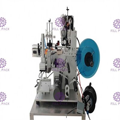 Máy dán nhãn dán nhãn dán chai 1800BPH bán tự động cho chai vuông 3 mặt