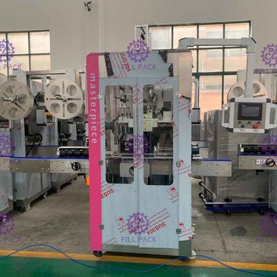 Đôi Driving Bốn Blades Installed Chai Máy ghi nhãn mác Với điều khiển Panasonic