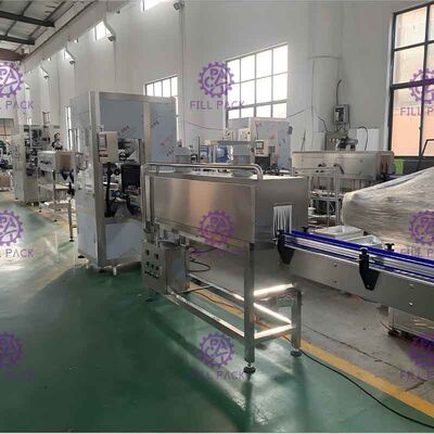 SUS304 Filling Hot Shrink Sleeve ghi nhãn mác Máy Movable Với Wheels