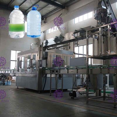 Công suất 2500BPH Nhà máy chiết rót nước uống chai 5L với điều khiển PLC