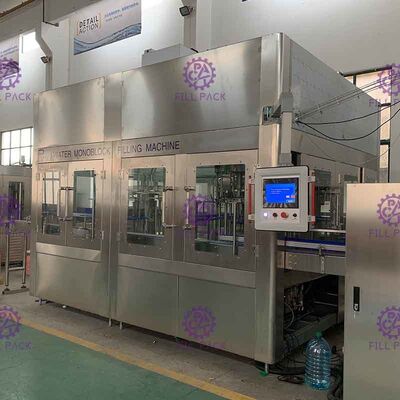 6 đầu 600BPH tuyến tính nước uống đóng chai Mchine màn hình cảm ứng với Capper