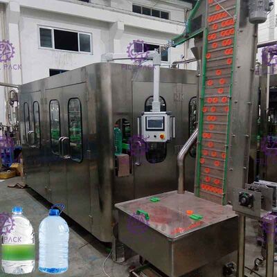 Máy đóng chai nước tự động hoàn toàn Monoblock 3-10L Chai 3 trong 1 8 đầu