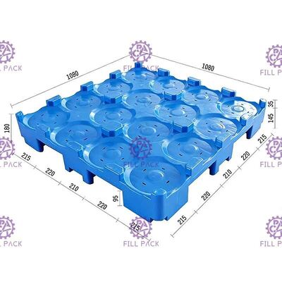 Màu tùy chỉnh Pallet nhựa tái chế 5 lớp đáy cho chai nước 5 gallon