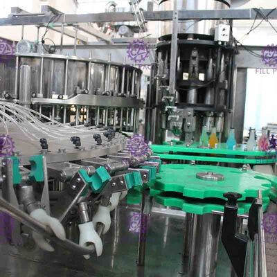 Máy chiết rót nước uống có ga chai thủy tinh 3 trong 1 có nắp vòng kéo