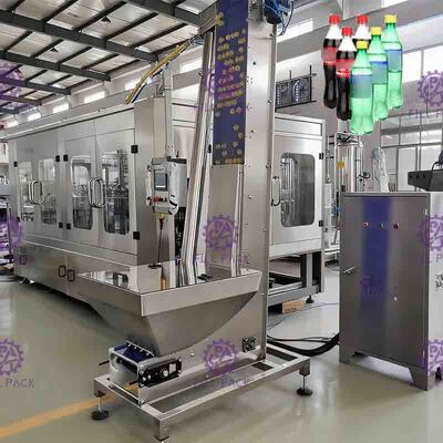 Thép không rỉ ga Uống Filling Machine, CSD Chai Máy tự động vặn nắp chai