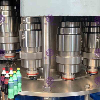 Thép không rỉ ga Uống Filling Machine, CSD Chai Máy tự động vặn nắp chai