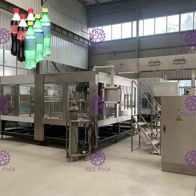 PLC điều khiển 3 trong 1 có ga Uống Filling Machine cho chai PET