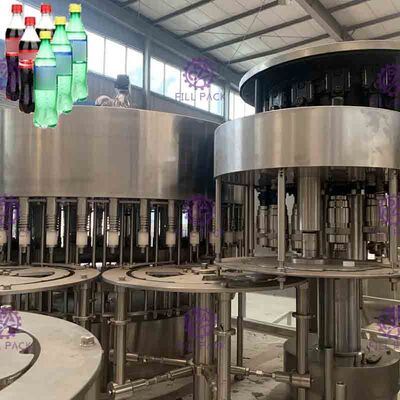 PLC điều khiển 3 trong 1 có ga Uống Filling Machine cho chai PET
