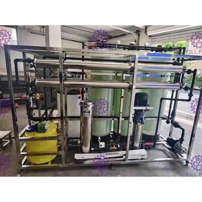 Loại nhỏ sợi thủy tinh Hệ thống RO Water Chai nước Dây chuyền sản xuất