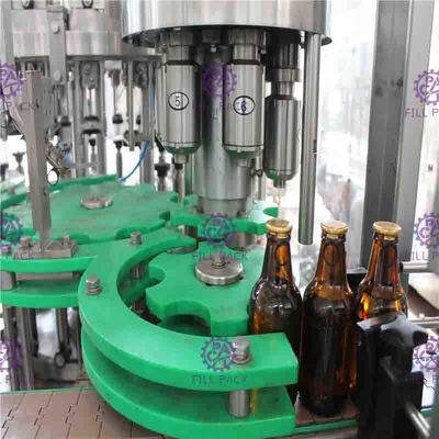 Chai thủy tinh 3 trong 1 Máy chiết rót và đóng nắp bia để kéo nắp vòng