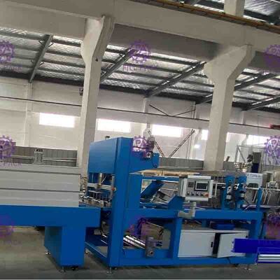 Bao bì co rút tuyến tính hoàn toàn tự động cho thiết bị đóng gói chai nhựa có màng in