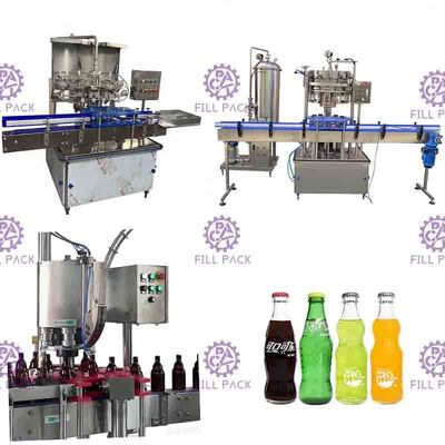 Máy chiết rót nước giải khát có ga Dây chuyền Chai thủy tinh Nắp Crown 1000BPH
