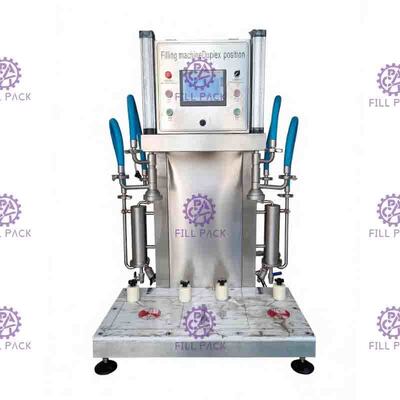 Máy chiết rót bia bán tự động Chai nhựa thủy tinh 2 đầu Thiết bị phụ dòng