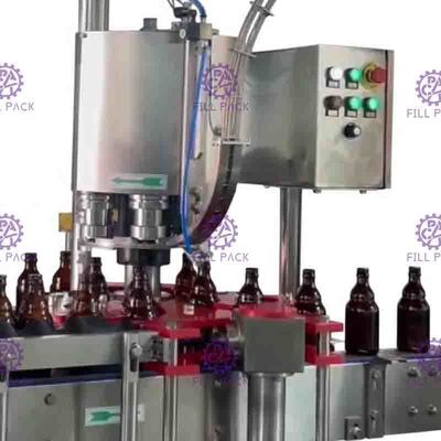 Công nghiệp 6 Thủ trưởng chai Máy Thái vặn nắp chai, Crown Cap Chai Niêm phong thiết bị