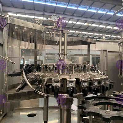 Máy pha cà phê / trà / bột giấy Juice Chai Filler Máy Bạc Xám Với hệ thống tái chế