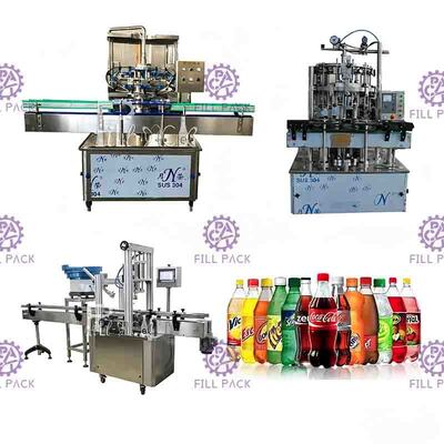 3000BPH Chai nhựa PET Coca Cola Máy chiết rót nước uống có ga Capper tuyến tính cho loại mũ vít