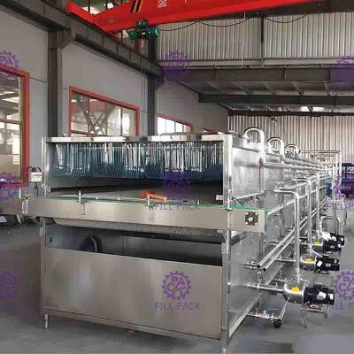 Máy đóng gói Chai SUS304 có dung tích cao Máy khử trùng 4 Khu Nhiệt độ