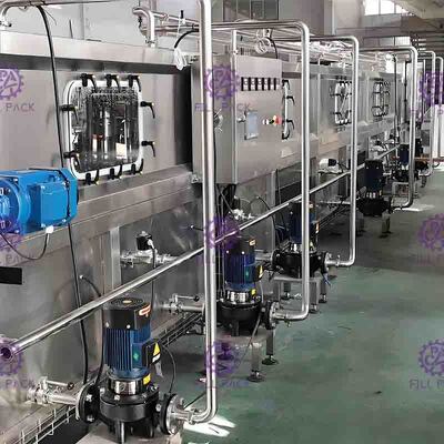 Kính đóng chai Máy Juice Làm lạnh 36 ℃ - 85 ℃ Đối Máy chiết rót nóng