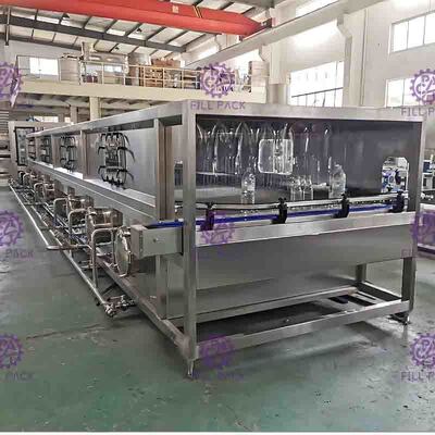 Kính đóng chai Máy Juice Làm lạnh 36 ℃ - 85 ℃ Đối Máy chiết rót nóng