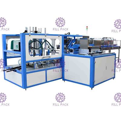 Máy đóng gói chai tự động đôi hàng để co màng bọc