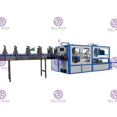Máy đóng gói chai tự động đôi hàng để co màng bọc