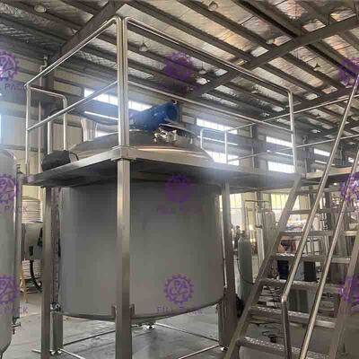 Bể một lớp 2000L cho xây dựng dây chuyền chế biến nước giải khát với động cơ điều chỉnh tốc độ