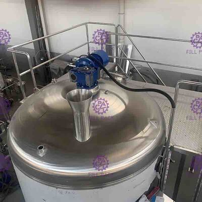 Bể một lớp 2000L cho xây dựng dây chuyền chế biến nước giải khát với động cơ điều chỉnh tốc độ