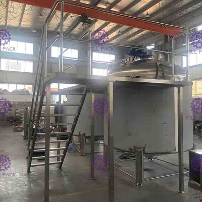 Bể một lớp 2000L cho xây dựng dây chuyền chế biến nước giải khát với động cơ điều chỉnh tốc độ