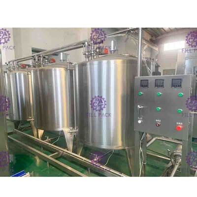 CIP Hệ thống làm sạch mềm Uống dòng Semi Auto Với 500L Bồn