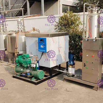 SUS304 khát chế biến đường Công nghiệp có ga Nước Freezing xe tăng 0-5 ℃