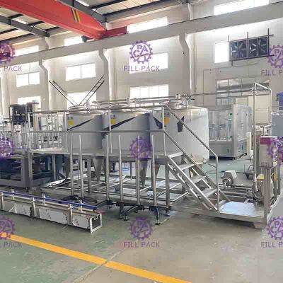 Nước giải khát Trà 3000L / H Hệ thống thiết bị pha chế nước trái cây Hệ thống nhà máy pha trộn hương vị vải