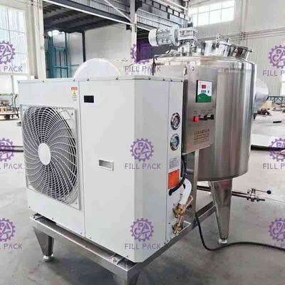 Hệ thống tủ lạnh làm lạnh trực tiếp sữa tươi 6000L Thùng chứa áo khoác SUS304 Loại nằm ngang