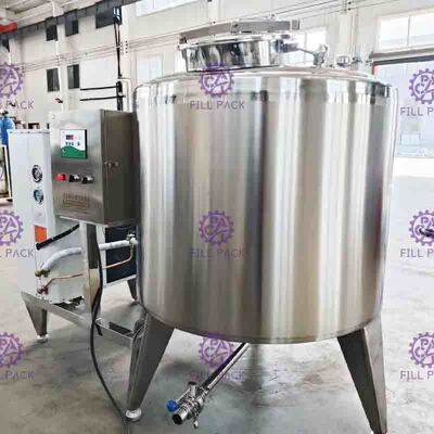 Hệ thống tủ lạnh làm lạnh trực tiếp sữa tươi 6000L Thùng chứa áo khoác SUS304 Loại nằm ngang