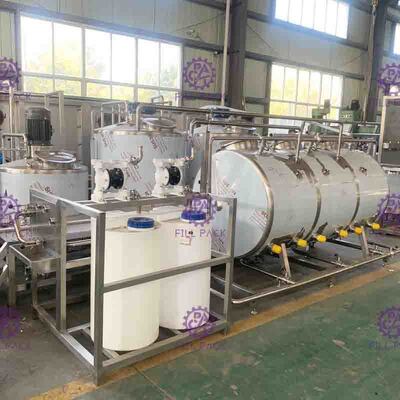 Dây chuyền chế biến nước ép nước giải khát có hương vị 7000L / H với máy tiệt trùng tấm UHT