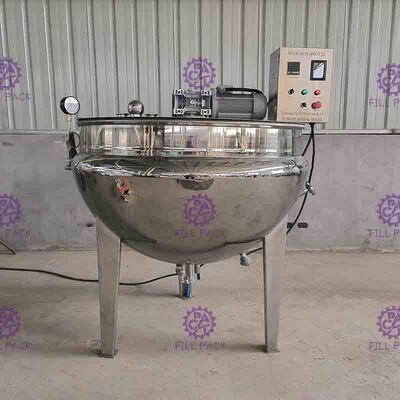 2000LPH Thiết bị chế biến đồ uống ba lớp với máy khuấy