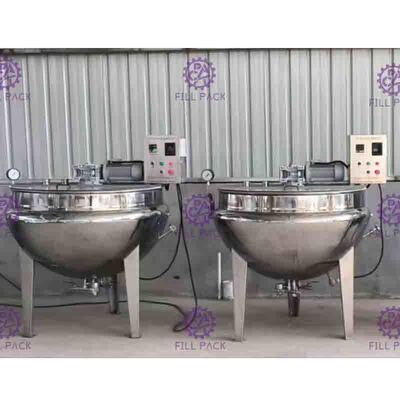 2000LPH Thiết bị chế biến đồ uống ba lớp với máy khuấy