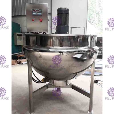 Ấm đun nước đôi 3 lớp bằng hơi nước SUS304 với bộ khuấy 200L