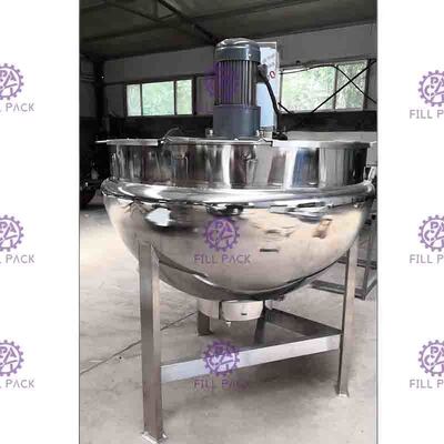 Ấm đun nước đôi 3 lớp bằng hơi nước SUS304 với bộ khuấy 200L