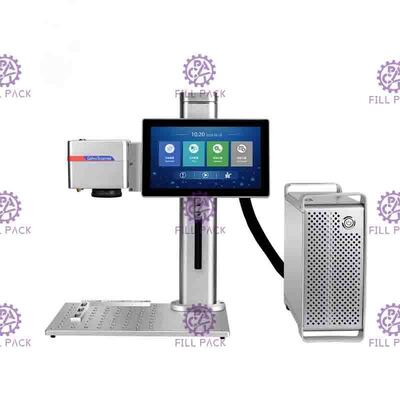 Máy in laser máy tính để bàn 20W để đánh dấu ngày và mã hàng loạt trên hộp và chai rượu vang