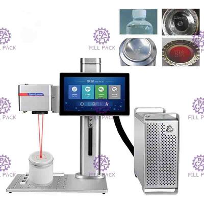 Máy in laser máy tính để bàn 20W để đánh dấu ngày và mã hàng loạt trên hộp và chai rượu vang