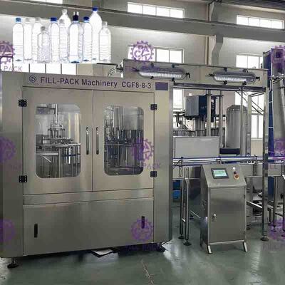 Điều khiển PLC Máy đóng nắp chiết rót PET với màn hình cảm ứng